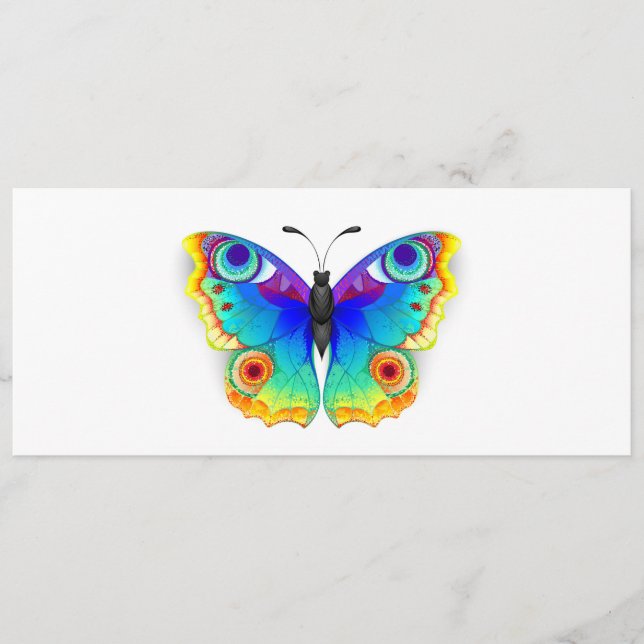 Rainbow Butterfly Peacock Eye Advice Card (Front)