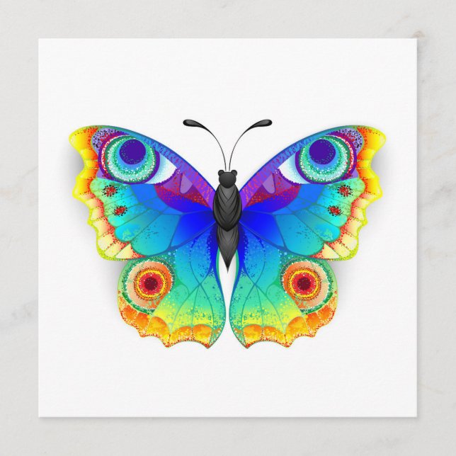 Rainbow Butterfly Peacock Eye Advice Card (Front)