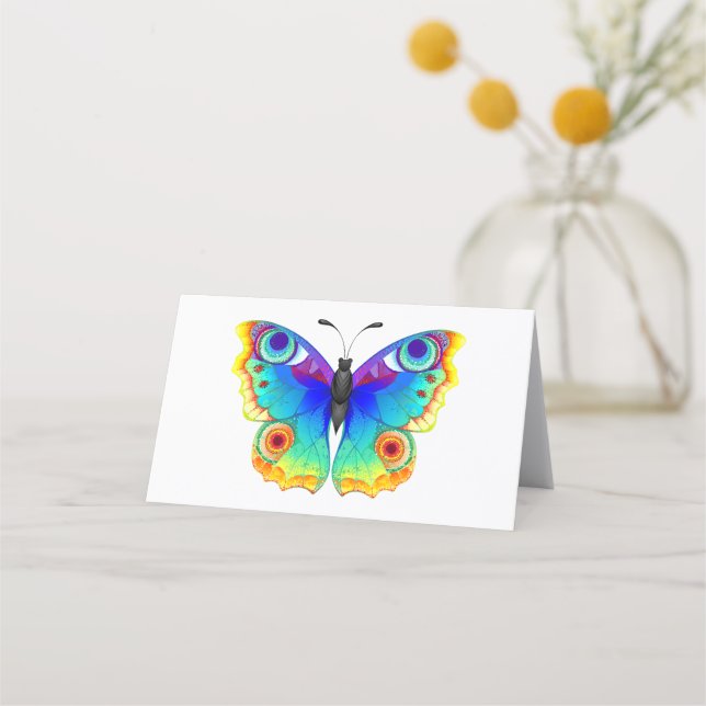 Rainbow Butterfly Peacock Eye Appointment Card (Front)