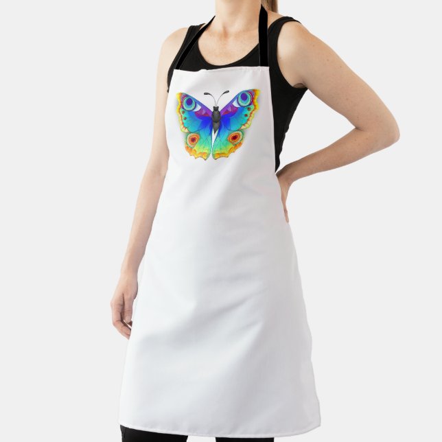 Rainbow Butterfly Peacock Eye Apron (Insitu)