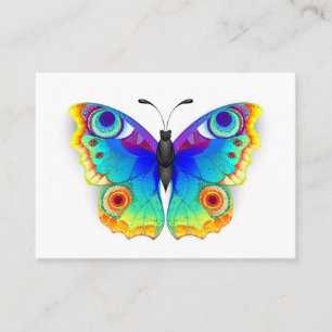 Rainbow Butterfly Peacock Eye Business Card