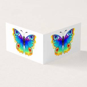 Rainbow Butterfly Peacock Eye Business Card