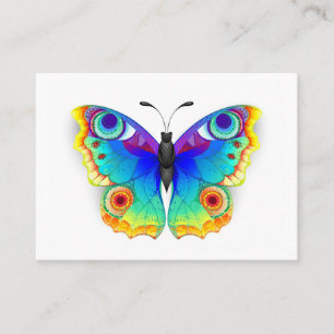 Rainbow Butterfly Peacock Eye Calling Card