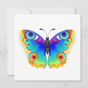 Rainbow Butterfly Peacock Eye Card