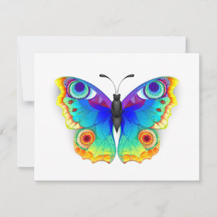Rainbow Butterfly Peacock Eye Card