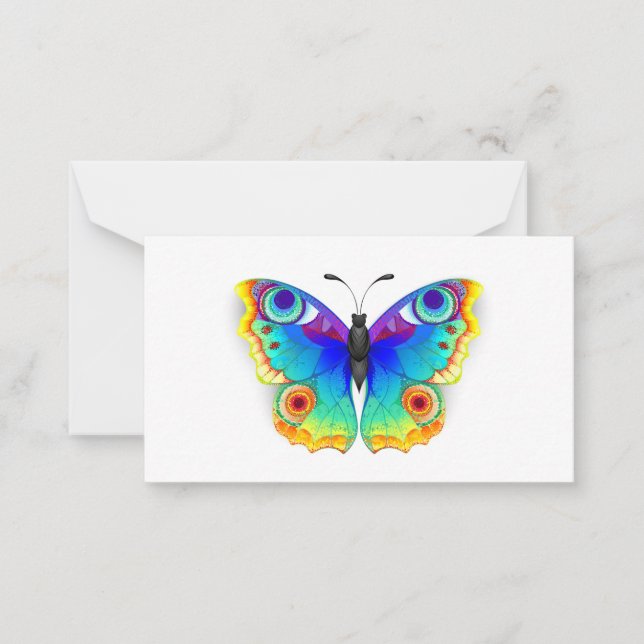 Rainbow Butterfly Peacock Eye Card (Front)