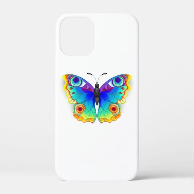 Rainbow Butterfly Peacock Eye Case-Mate iPhone Case (Back)