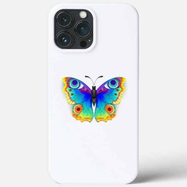 Rainbow Butterfly Peacock Eye Case-Mate iPhone Case (Back)