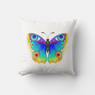 Rainbow Butterfly Peacock Eye Cushion