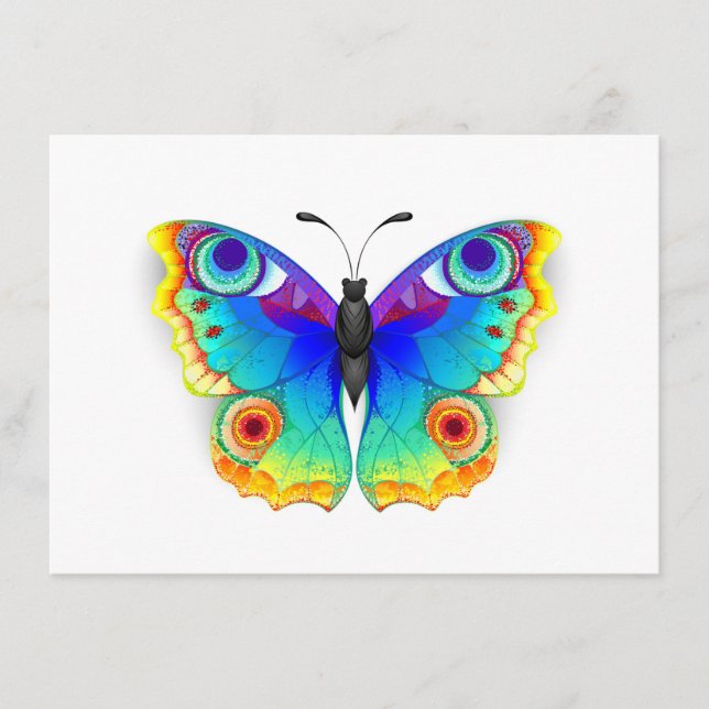 Rainbow Butterfly Peacock Eye Enclosure Card (Front)