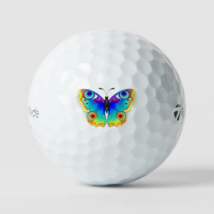 Rainbow Butterfly Peacock Eye Golf Balls