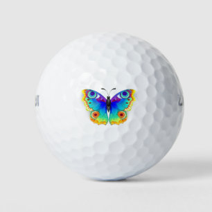 Rainbow Butterfly Peacock Eye Golf Balls