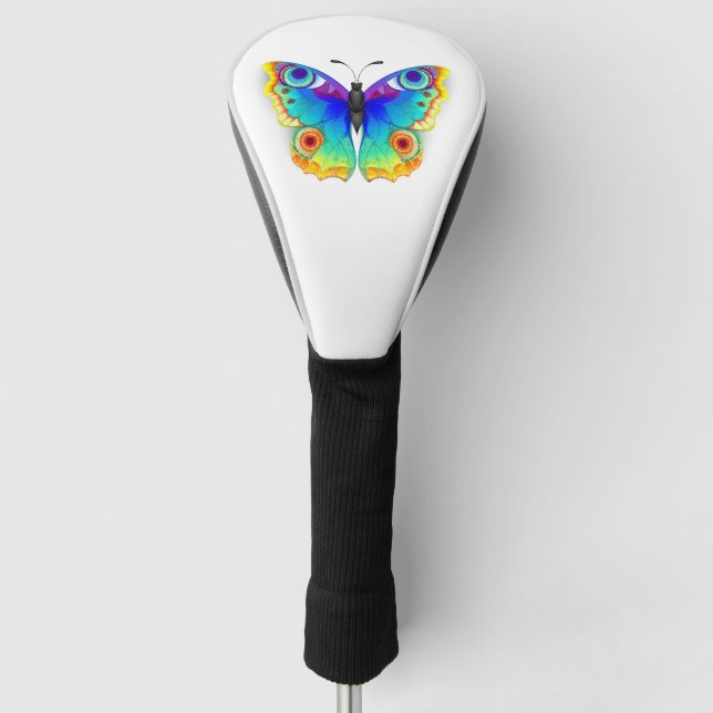 Rainbow Butterfly Peacock Eye Golf Head Cover (Front)