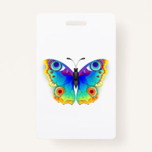 Rainbow Butterfly Peacock Eye ID Badge
