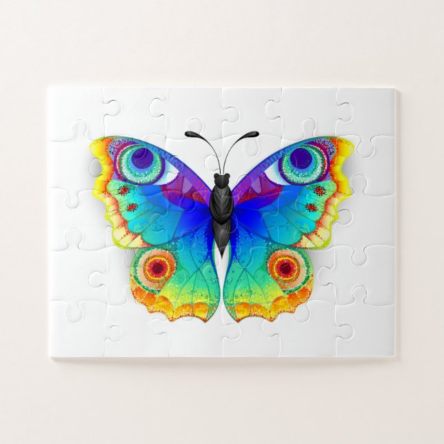 Rainbow Butterfly Peacock Eye Jigsaw Puzzle (Horizontal)