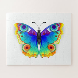 Rainbow Butterfly Peacock Eye Jigsaw Puzzle