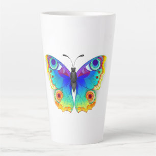 Rainbow Butterfly Peacock Eye Latte Mug