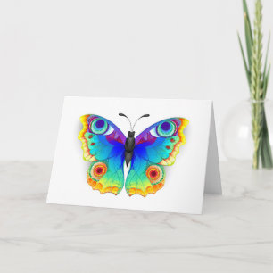 Rainbow Butterfly Peacock Eye Note Card