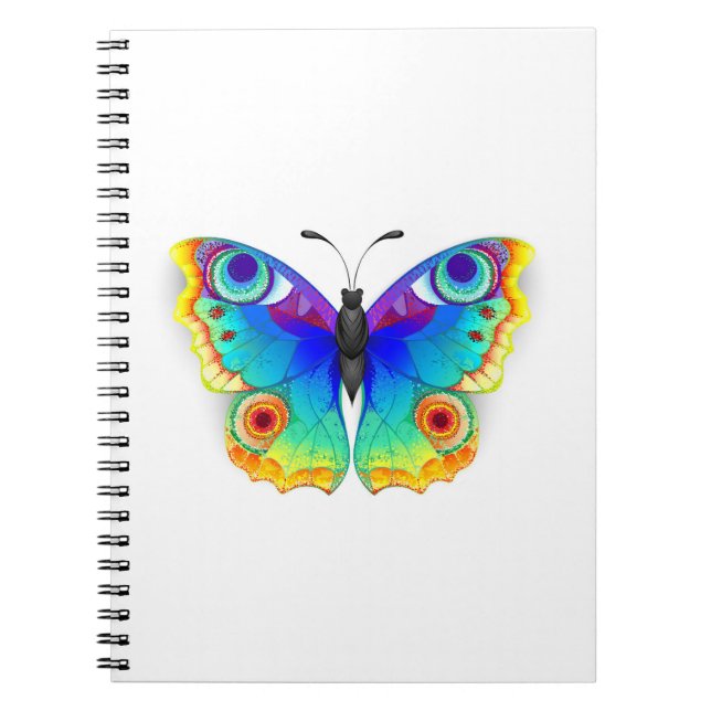 Rainbow Butterfly Peacock Eye Notebook (Front)