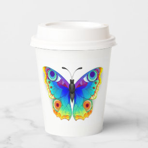 Rainbow Butterfly Peacock Eye Paper Cups