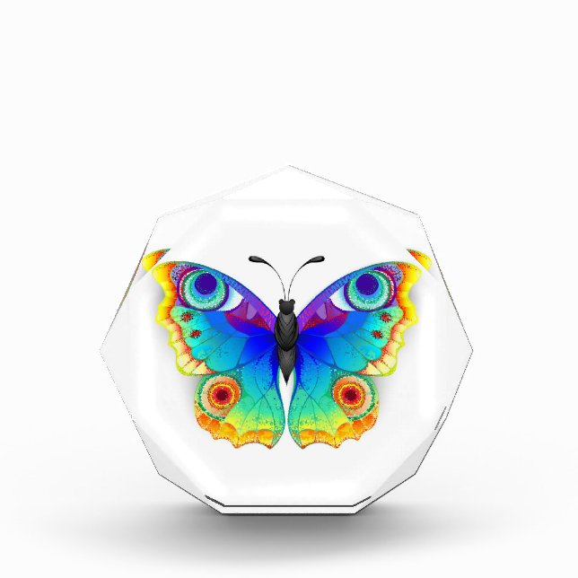 Rainbow Butterfly Peacock Eye Photo Block (Front)