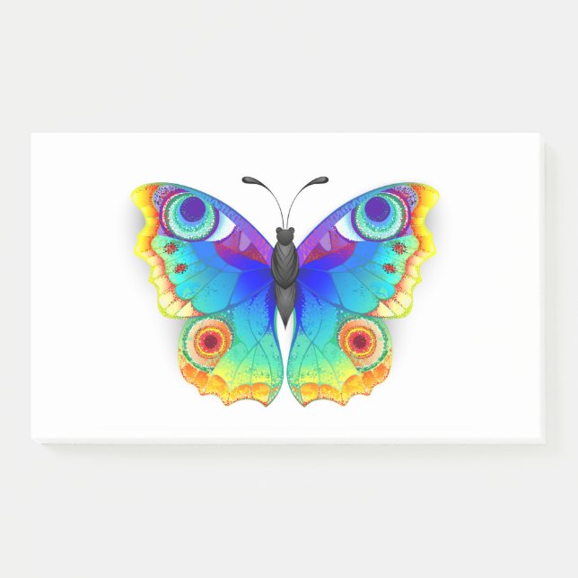 Rainbow Butterfly Peacock Eye Post-it Notes (Front)