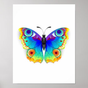 Rainbow Butterfly Peacock Eye Poster