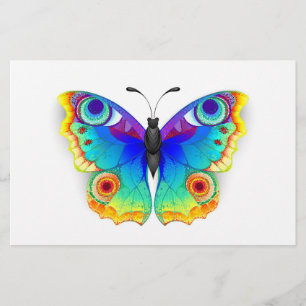 Rainbow Butterfly Peacock Eye Stationery