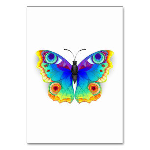 Rainbow Butterfly Peacock Eye Table Number