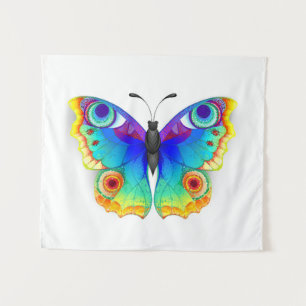Rainbow Butterfly Peacock Eye Tapestry