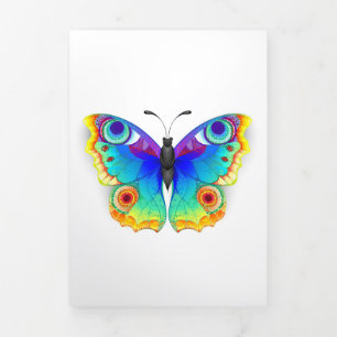 Rainbow Butterfly Peacock Eye Tri-Fold Programme