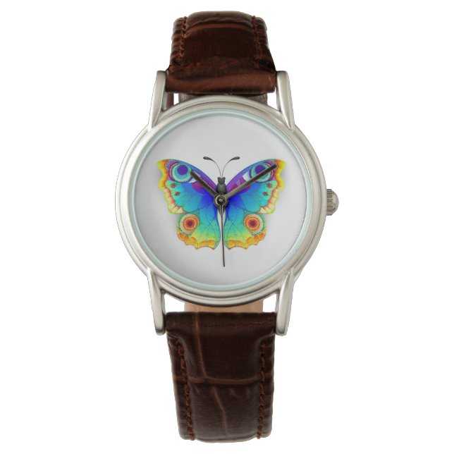 Rainbow Butterfly Peacock Eye Watch (Front)