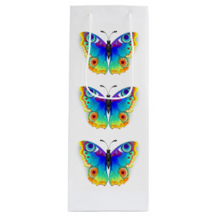 Rainbow Butterfly Peacock Eye Wine Gift Bag