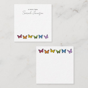 Rainbow Butterfly Personalised Note Cards