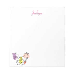Rainbow butterfly Personalised Notepad