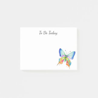 Rainbow Butterfly Personalised Post it Notes