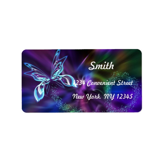 Rainbow Butterfly Return Address Label (Front)