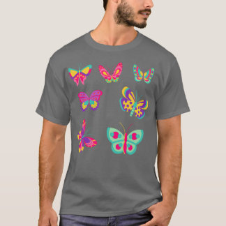Rainbow Butterfly Sticker Pack 2 T-Shirt