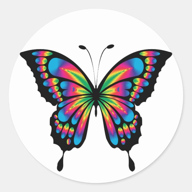 rainbow butterfly stickers (Front)