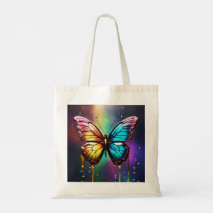 Rainbow Butterfly Tote Bag