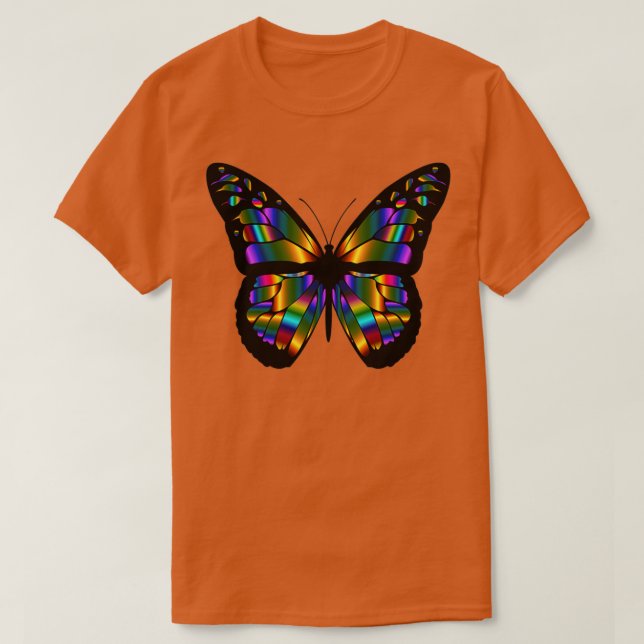 Rainbow Butterfly TShirt Classic TShirt (Design Front)