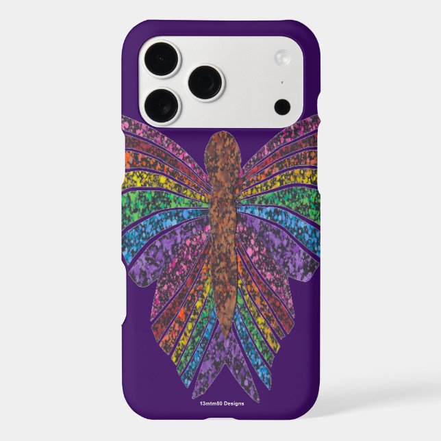 Rainbow Butterfly (violet) - iPhone Case (Back)
