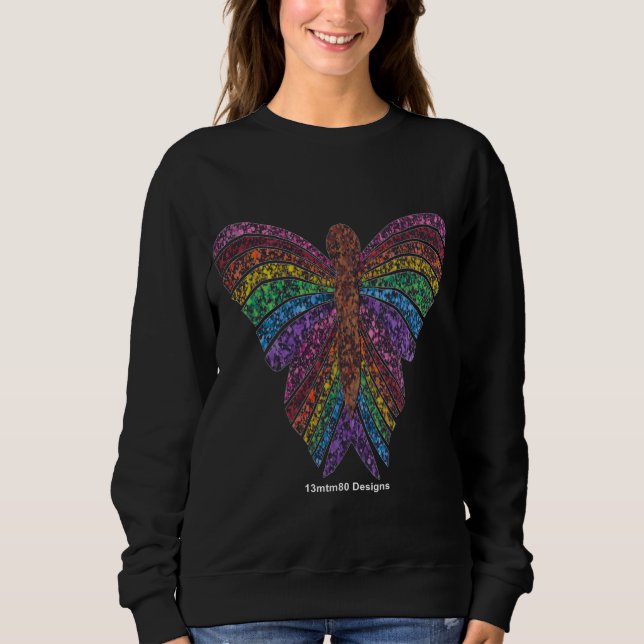 Rainbow Butterfly (vivid) - Women's Sweatshirt (Front)