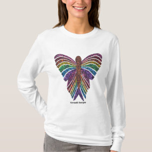 Rainbow Butterfly (w) - Women's L Sleeve T-Shirt