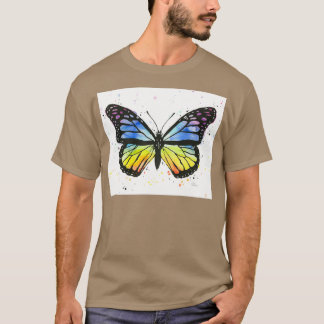 Rainbow Butterfly Watercolor T-Shirt