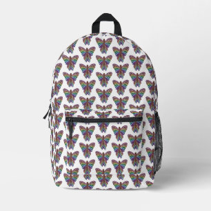 Rainbow Butterfly (white) - Backpack