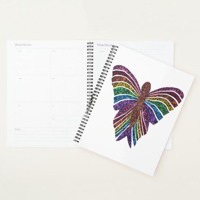 Rainbow Butterfly (white) - Planner (Display)