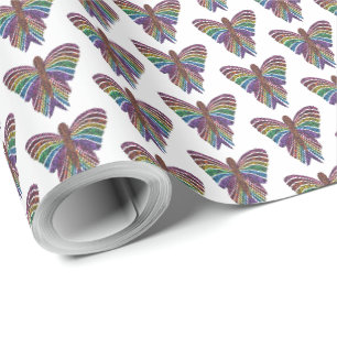 Rainbow Butterfly (white) - Wrapping Paper