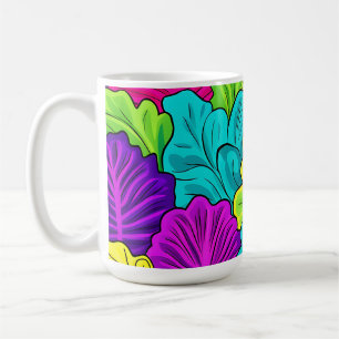Rainbow Cabbage Leaves Pattern Coffee Mug