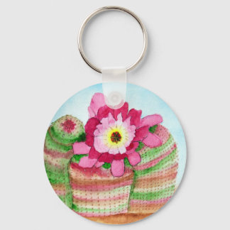 Rainbow Cactus Keychain